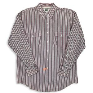 St. John’s Bay Red Multicolor Striped Long Sleeve Button Down Shirt
